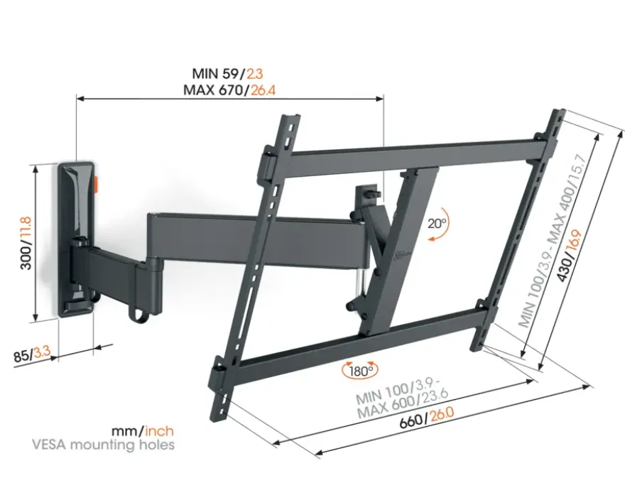 Vogel's TVM 3645 Full-Motion+ L 40 tot 77 inch