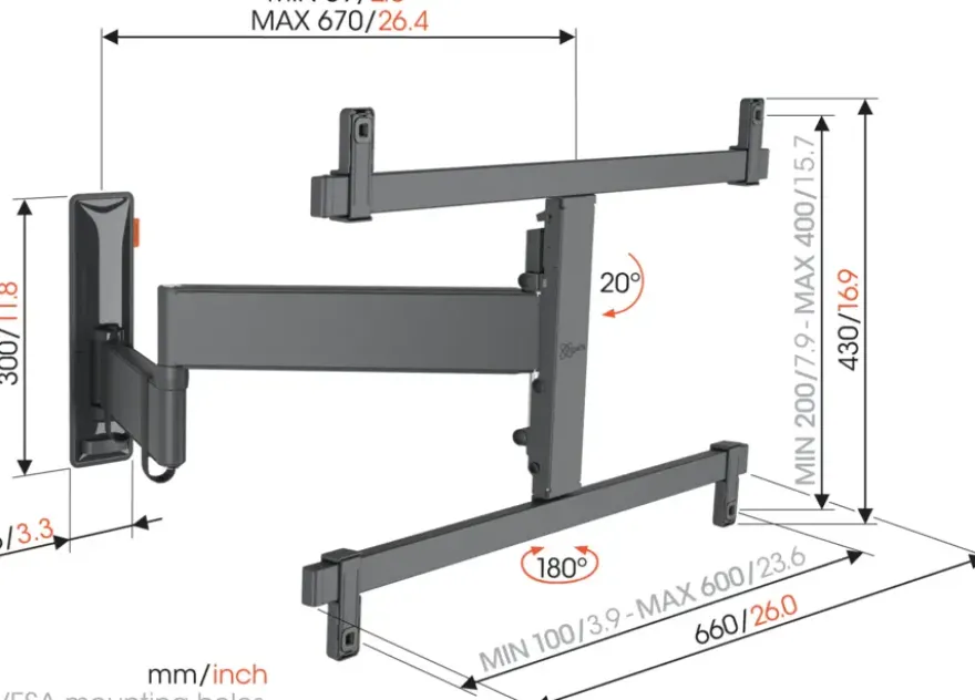 Vogel's TVM 3665 Full-Motion+ L 40 tot 77 inch