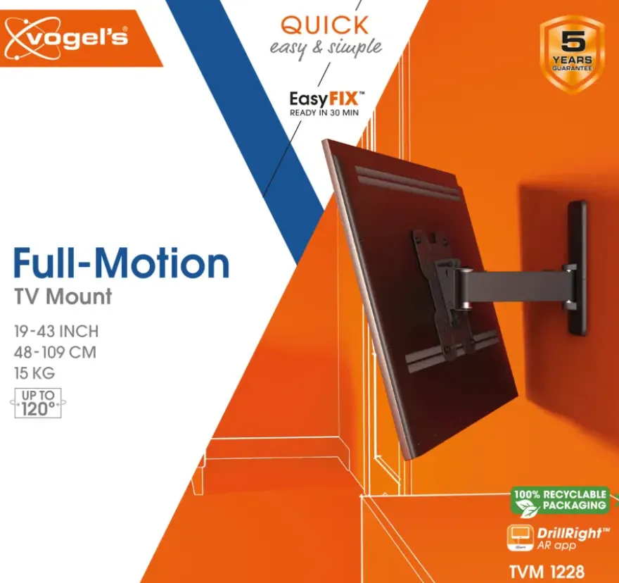 Vogel's TV-steun Full motion S - 19 t/m 43 inch