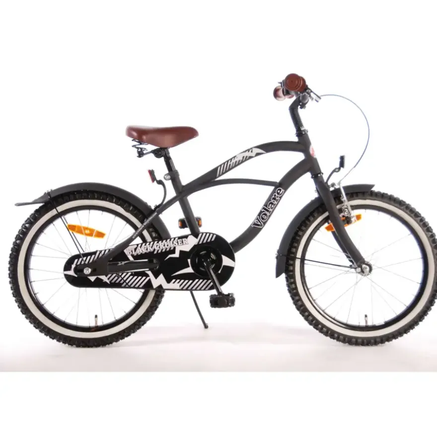 Volare Black Cruiser kinderfiets zwart 18 inch