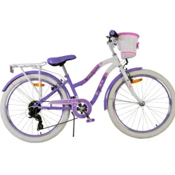 Volare Lovely kinderfiets paars wit 24 inch