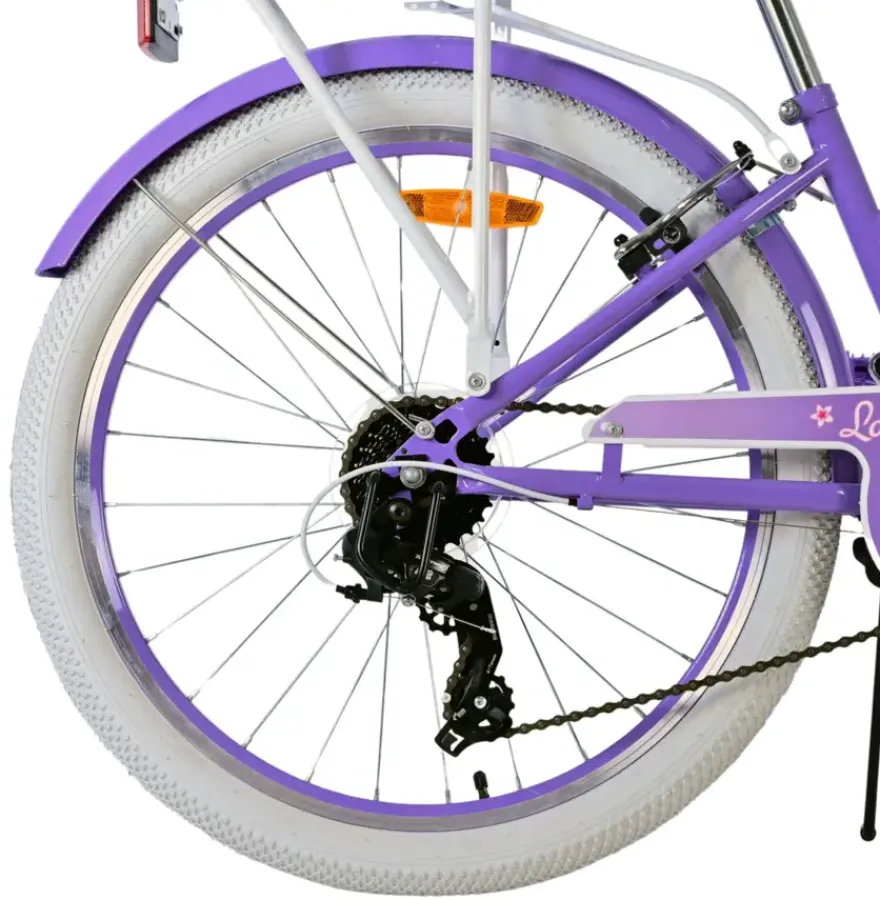 Volare Lovely kinderfiets paars wit 24 inch