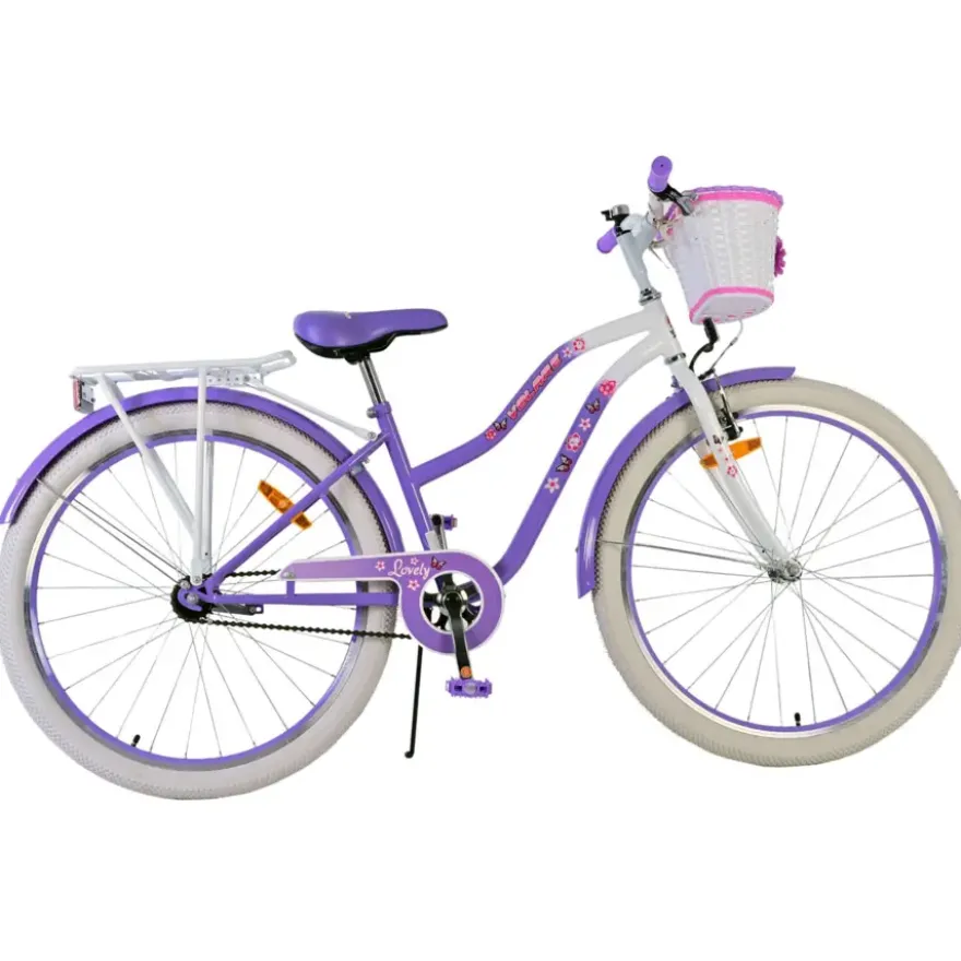 Volare Lovely kinderfiets paars wit 26 inch