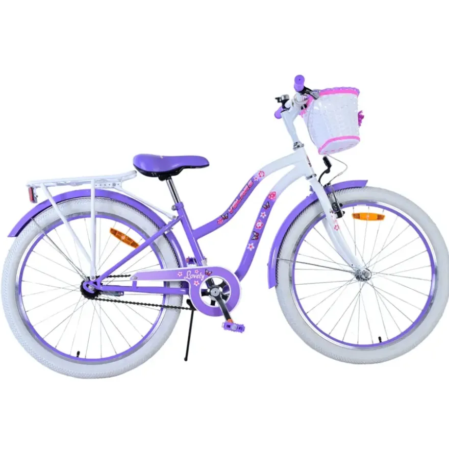 Volare Lovely kinderfiets wit paars 24 inch