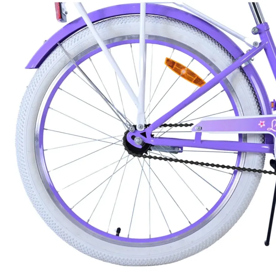 Volare Lovely kinderfiets wit paars 24 inch