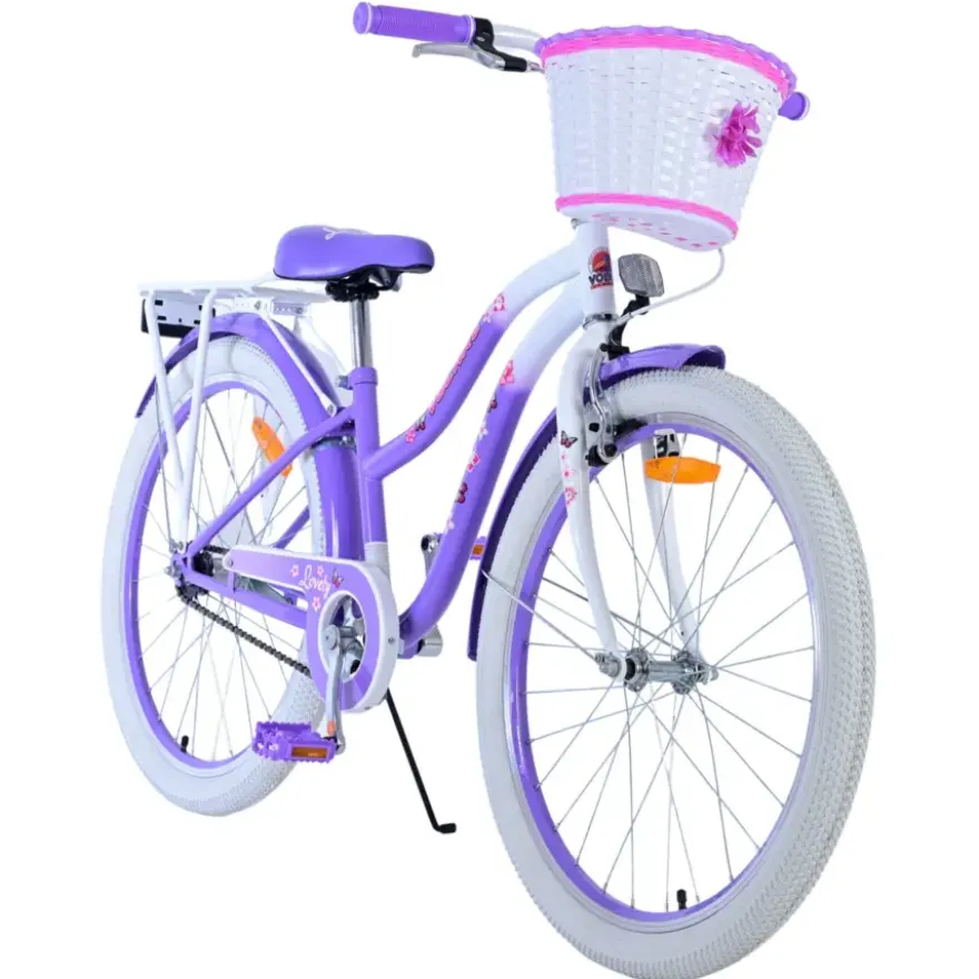Volare Lovely kinderfiets wit paars 24 inch