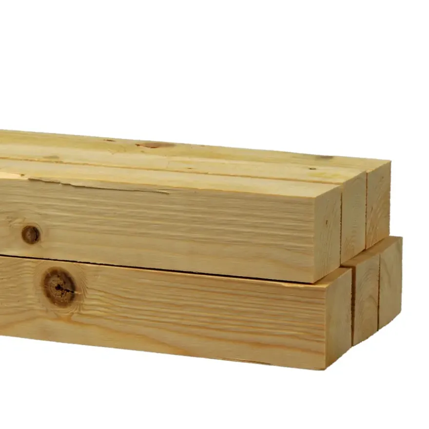 Voordeelpak ruw vuren 50x50 mm lengte 270 cm 6 stuks