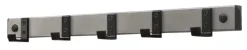 V-Part wandkapstok HIQ 5 haken - aluminiumgrijs / zwart