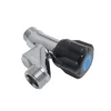 VSH Wasmachinekraan + Keerklep 1/2"M Knop Zwart