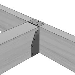 Waelbers balkdrager met lange lip 71 x 171 mm zwart