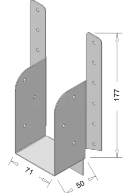 Waelbers raveeldrager met strip 190 x 71 mm verzinkt