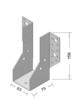 Waelbers raveeldrager zwaar 63 x 158 mm verzinkt