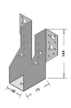 Waelbers raveeldrager zwaar 46 x 144 mm zwart