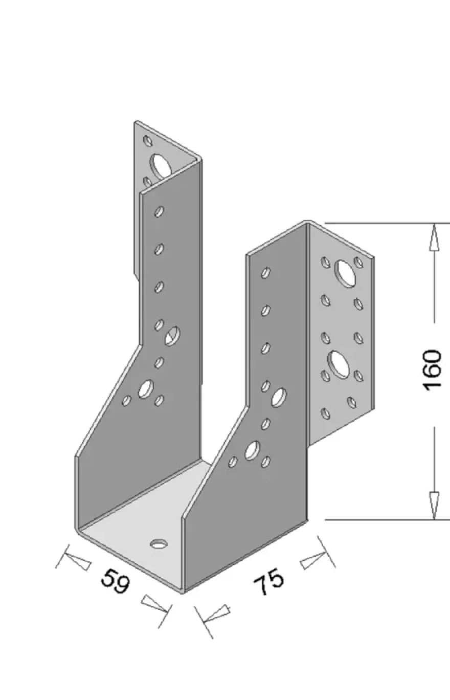 Waelbers raveeldrager zwaar 59 x 160 mm verzinkt