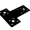Waelbers T-plaat 80 x 68 x 38 mm zwart
