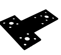 Waelbers T-plaat 80 x 68 x 38 mm zwart
