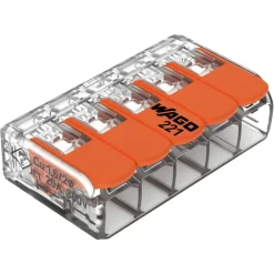 Wago Lasklem 5-voudig 0,14-4mm2 Hersluitbaar 8 stuks