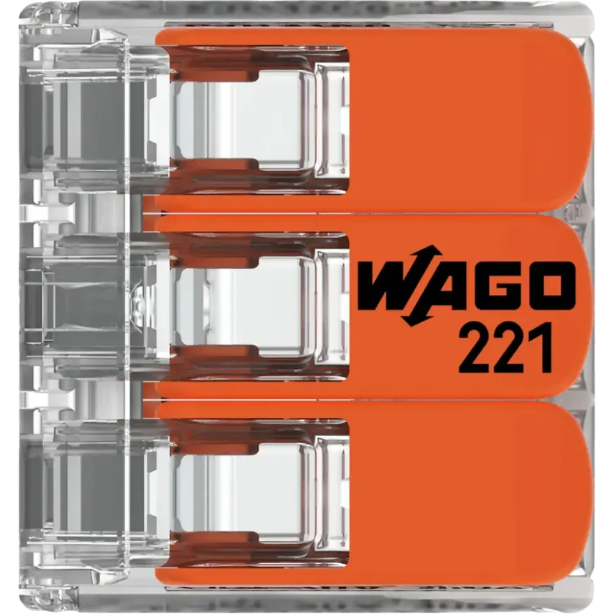 Wago Lasklem 3-voudig 0,14-4mm2 Hersluitbaar 12 stuks