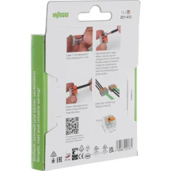 Wago Lasklem 2-voudig 0,14-4mm2 Hersluitbaar 16 stuks