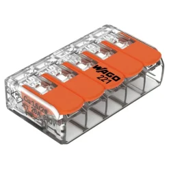 Wago Lasklem 5-voudig 0,14-4mm2 Hersluitbaar 25 stuks