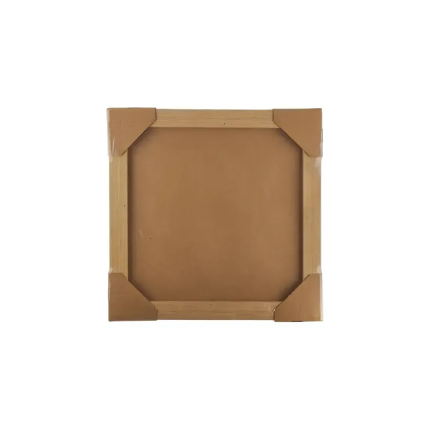 Wanddecoratie rood roze crème 40x40x3.5cm