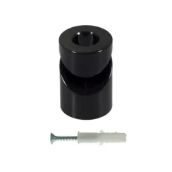 Wandhaak zwart plastic