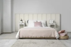 Wandkussen boucle crème 120x30 cm