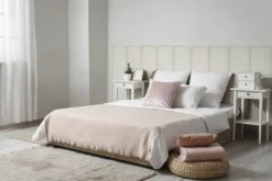 Wandkussen boucle crème 120x30 cm