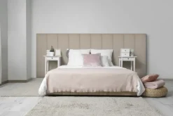 Wandkussen boucle taupe 120x30 cm