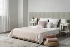 Wandkussen linnen taupe 120x30 cm