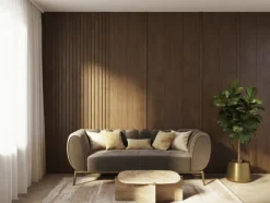 Wandpaneel Decowall Accoustic Elements rustiek eiken 260x30cm 2 stuks (1,56m²)