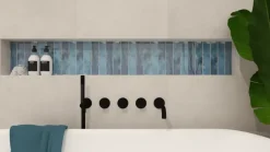 Wandtegel Fermo blauw 5 x 25 cm keramiek 0,763 m²