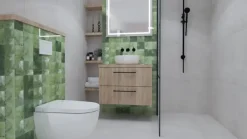 Wandtegel Fermo groen 12,5 cm x 12,5 cm keramiek 0,587 m²