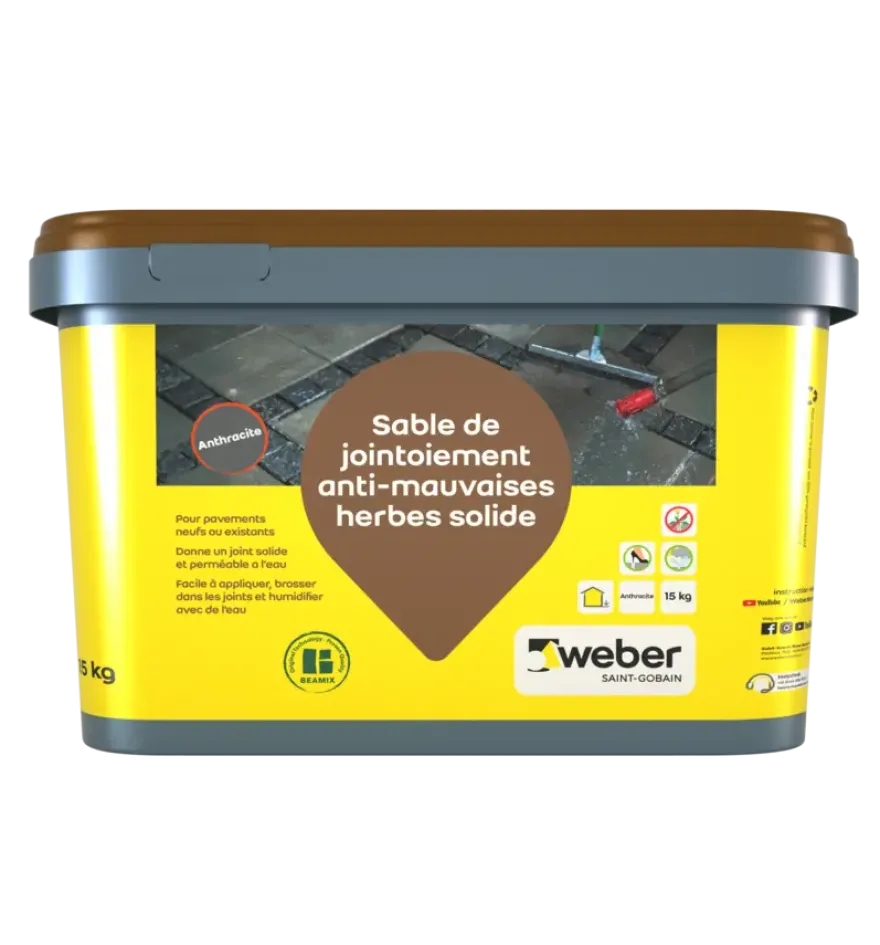 Weber Beamix onkruidmijdend voegzand hard antraciet 15 kg