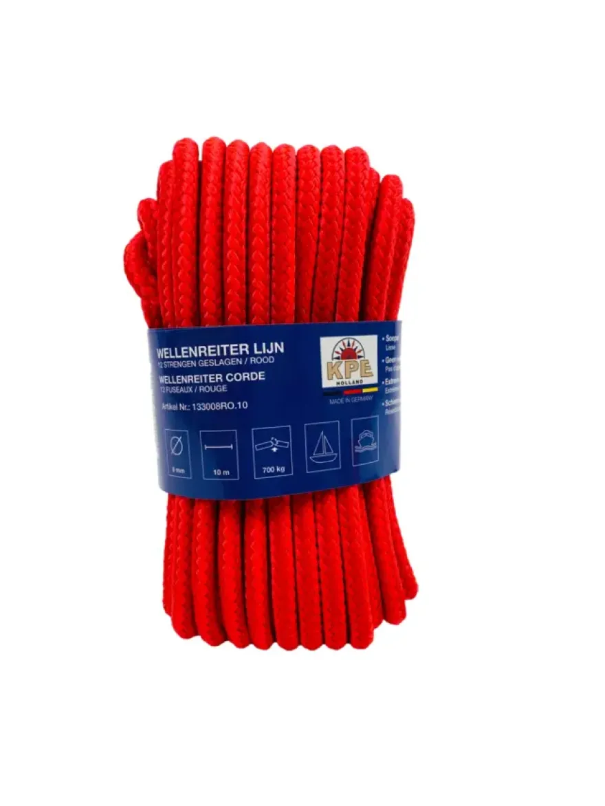WELLENR LIJN 8MM GEVL. RD 12ST 10MTR