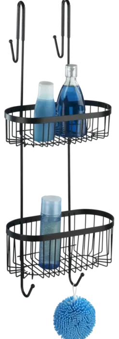 Wenko 2-laags doucherek Serino zwart