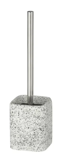 Wenko Terrazzo toiletborstelhouder polyresin wit/beige/grijs