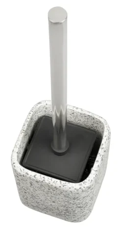 Wenko Terrazzo toiletborstelhouder polyresin wit/beige/grijs