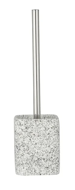 Wenko Terrazzo toiletborstelhouder polyresin wit/beige/grijs