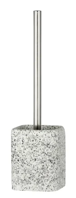 Wenko Terrazzo toiletborstelhouder polyresin wit/beige/grijs