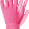 Werkhandschoen polyester rose S