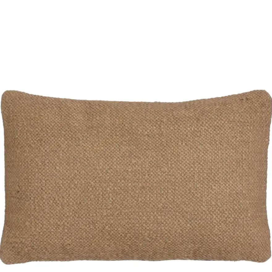 Woven kussen beige - l55xb35xh10cm