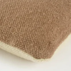 Woven kussen beige - l55xb35xh10cm