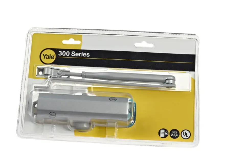 Yale Deurdranger 300-series 68 kg zilver