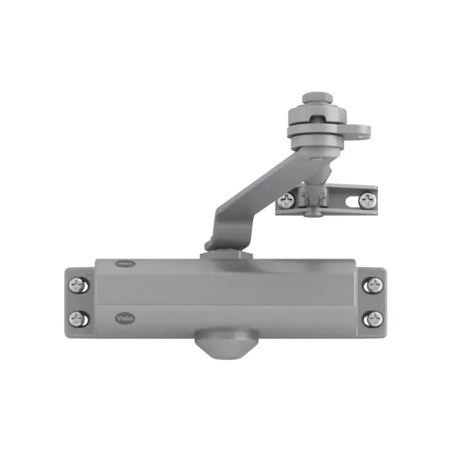 Yale deurdranger 300 series zilver Hold open