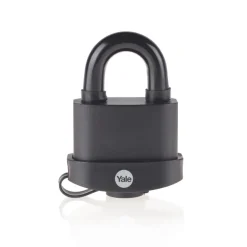 Yale Hangslot messing zware uitvoering 61 mm met zwarte body