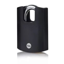 Yale Hangslot messing zware uitvoering 50 mm met zwarte body
