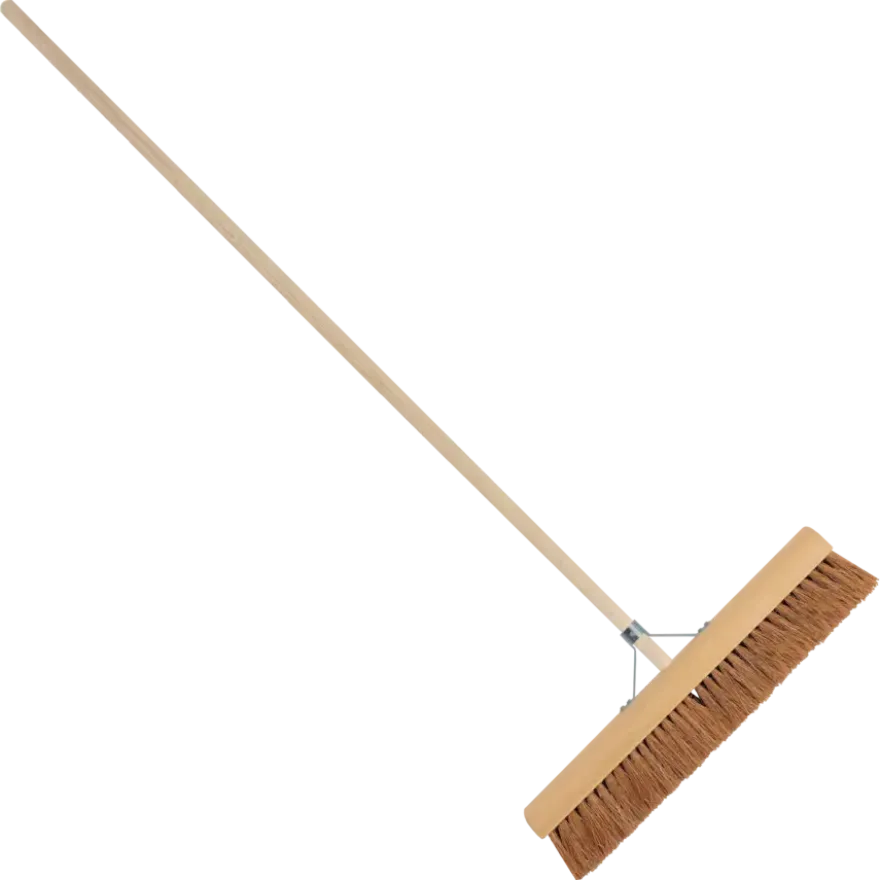 Zaalveger bezem kokos 60 cm met steel 160 cm